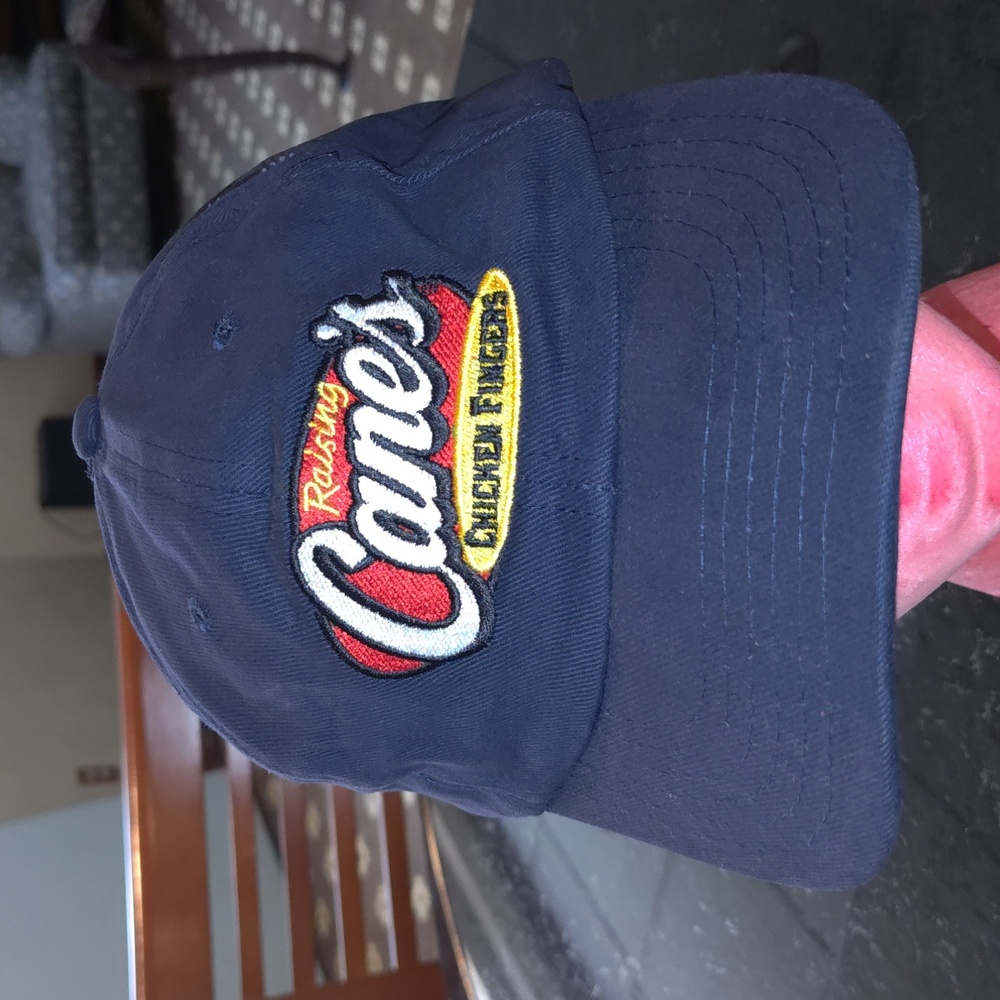 Raising Canes Chicken Fingers Embroidered Slate Blue Hat Uniform Employee